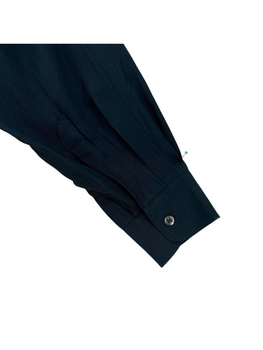Vintage Equilibrio Mens M Blue Button Down Casual Blue Pocket Woven EUC - Picture 5 of 10